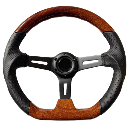 Holz schwarz sportlenkrad - schwarz, d2